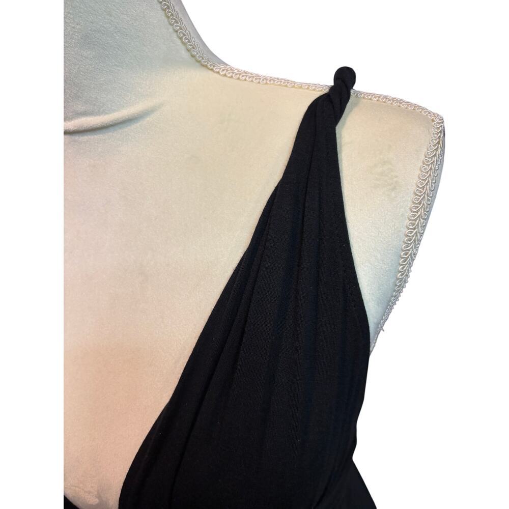 Black V-Neck Sleeveless Maxi Dress Size XS - Picture 8 of 15